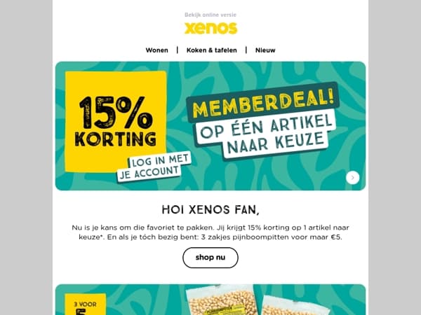 15% KEUZE korting: Alleen voor members✨