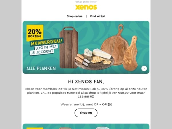Exclusieve deals speciaal voor members 💛