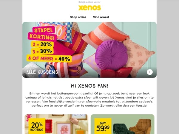 Maak het binnen feestelijk met onze aanbiedingen!