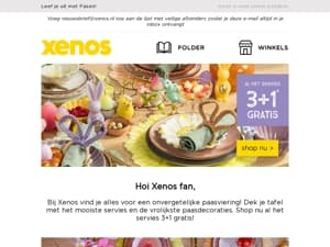 Al het servies 3+1 gratis!