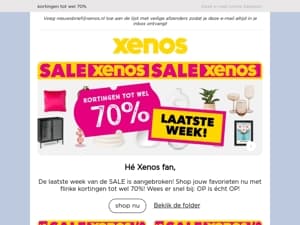 De laatste week SALE is gestart 💛