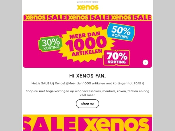 SALE bij Xenos!