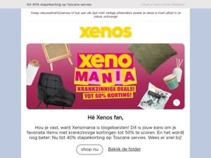 Xenomania! Krankzinnige deals, tot 50% korting! 💛