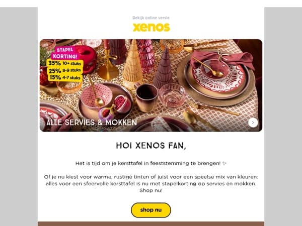 Stapelkorting op alle servies en mokken!