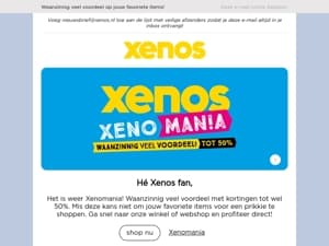 Xenomania, tot 50% korting!