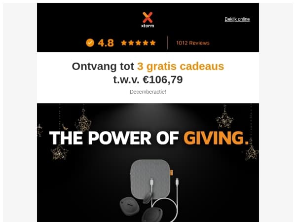 Decemberactie! Ontvang GRATIS cadeaus 🎁