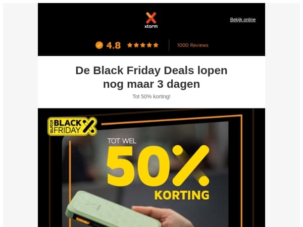 Nog maar 3 dagen Black Friday SALE ⌛