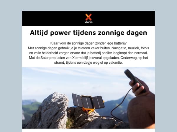 Maximaal genieten van de zon met Xtorm