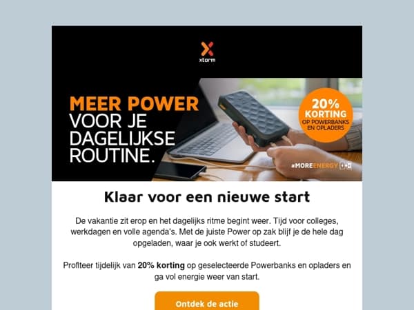 Vol energie weer van start met 20% korting