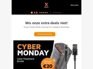 Mis onze extra deals niet!