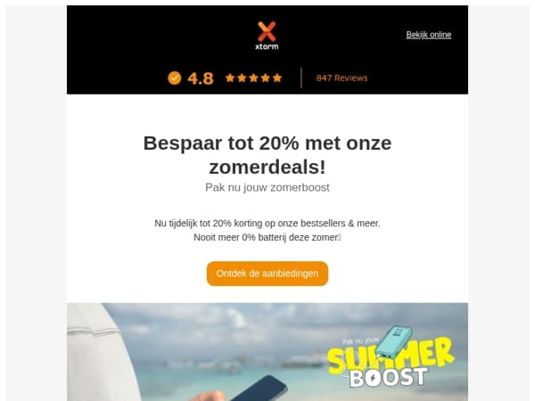 Bespaar tot 20% op onze bestsellers! ☀️