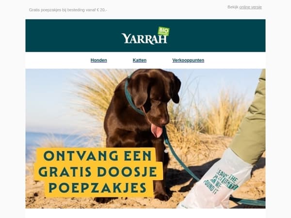 Claim jouw gratis poepzakjes bij besteding vanaf € 20 💩