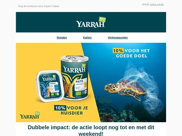 Alleen nog dit weekend: wij geven 10% korting + 10% donatie!