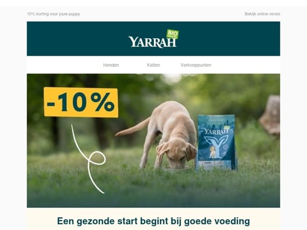 10% korting voor jouw puppy