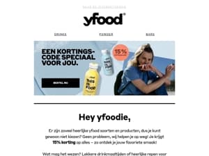 15% korting voor jou