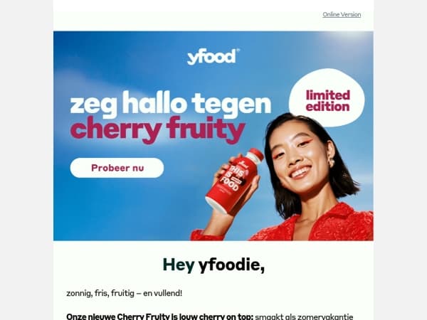 Nieuw: Cherry Fruity is er! 🍒