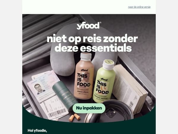 Koffer gepakt? yfood erin? 🧳