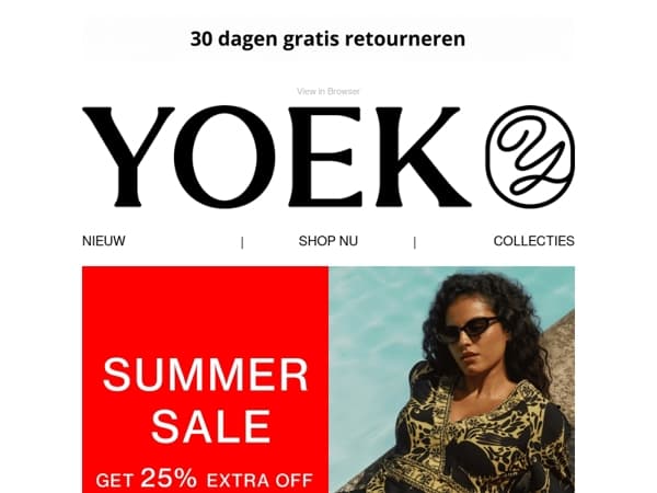 SUMMER SALE | Nog meer voordeel: 25% extra korting op de SALE!