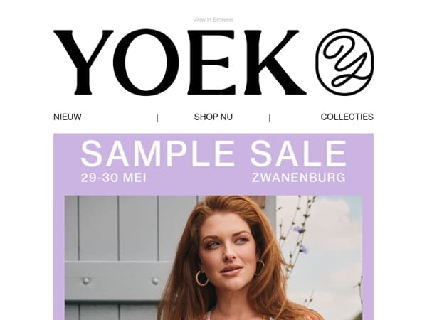 Nog maar één dag! Koop nu jouw ticket voor de YOEK Zomer SAMPLE SALE!