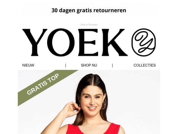 👚 Tijdelijk een gratis top bij jouw aankoop