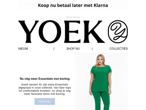 🤩 Goed nieuws: nog meer Essentials nu afgeprijsd!