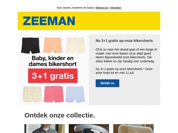 Nu 3+1 gratis op onze bikershorts
