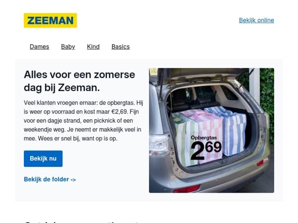 Alles voor een zomerse dag bij Zeeman