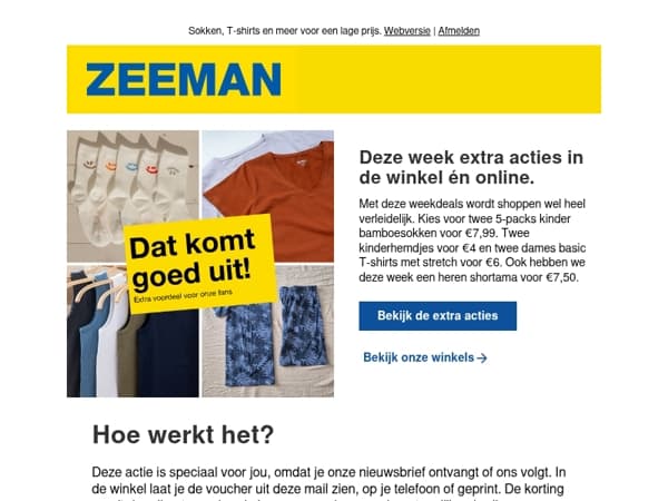 Deze week voordelig shoppen.