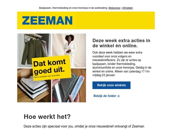 Deze week extra acties in de winkel én online.