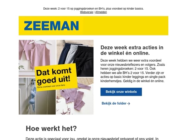 Speciaal voor jou: extra voordeel