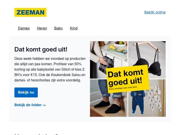 Dat komt goed uit!