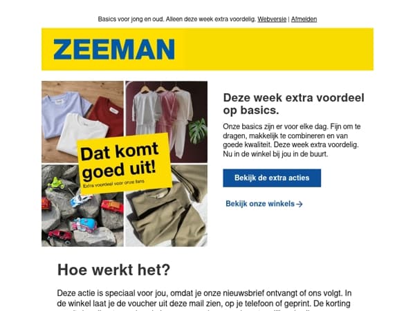 Deze week extra voordeel op basics.