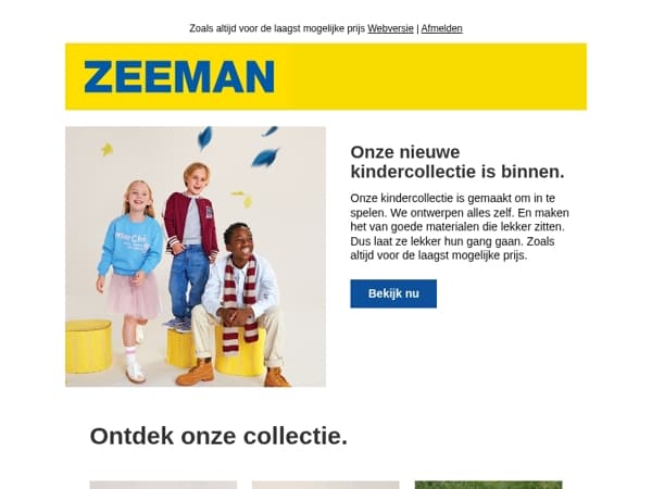 Onze nieuwe kindercollectie is binnen