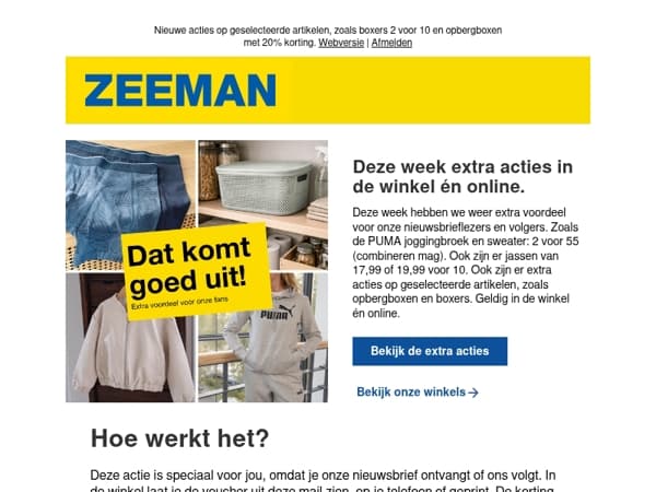 Deze week: extra voordeel voor jou