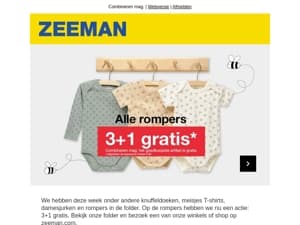 Alle rompers 3 +1 gratis!