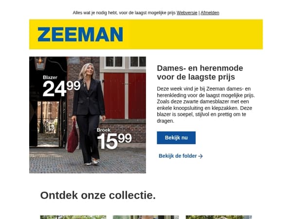 Ontdek onze nieuwe dames- en herencollectie