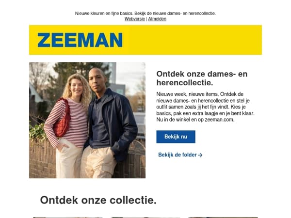Ontdek onze nieuwe dames- en herencollectie