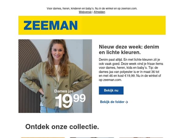 Nieuw deze week: denim en lichte kleuren