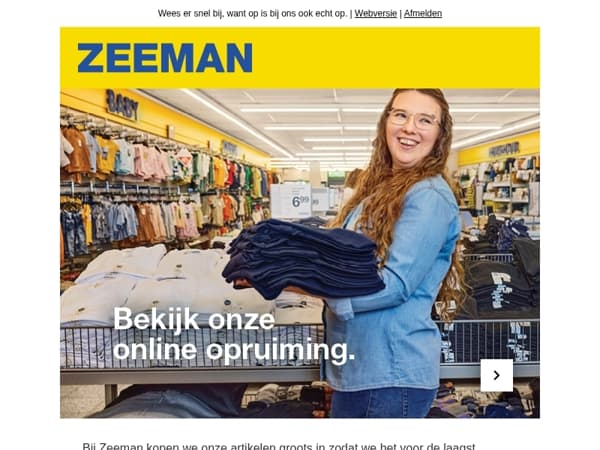 Nu op de webshop: 50% korting op geselecteerde artikelen.