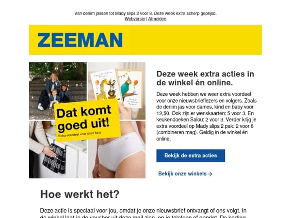 Speciaal voor jou: extra voordeel