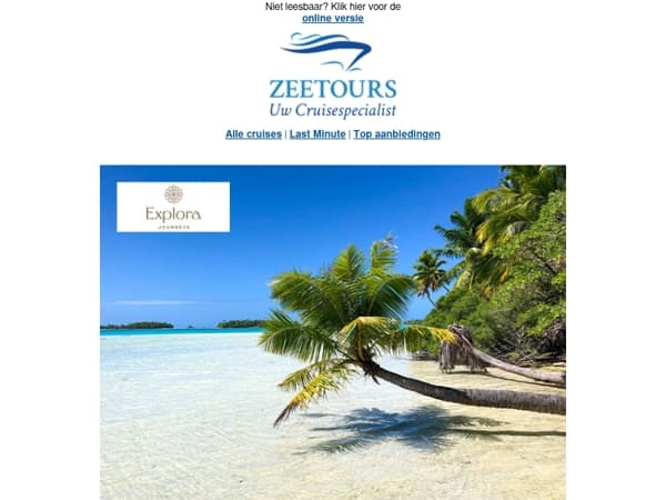 Luxe zonnige cruises met Explora Journeys