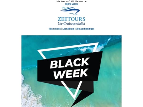 Het is Black Week… de allerleukste cruises zijn nú extra voordelig!