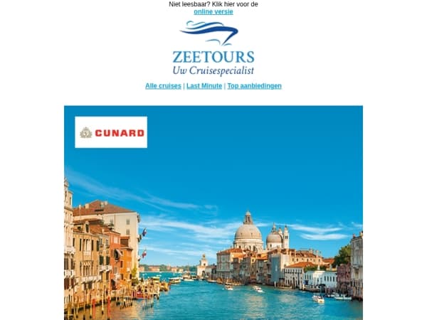 Zomerse aanbiedingen bij Cunard