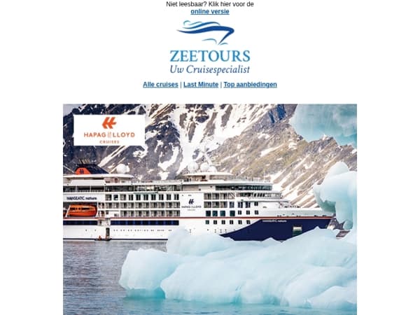 World. Wide. Wonderful. cruises van Hapag-Lloyd Cruises