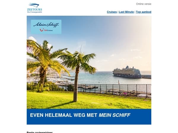 Even helemaal weg met Mein Schiff
