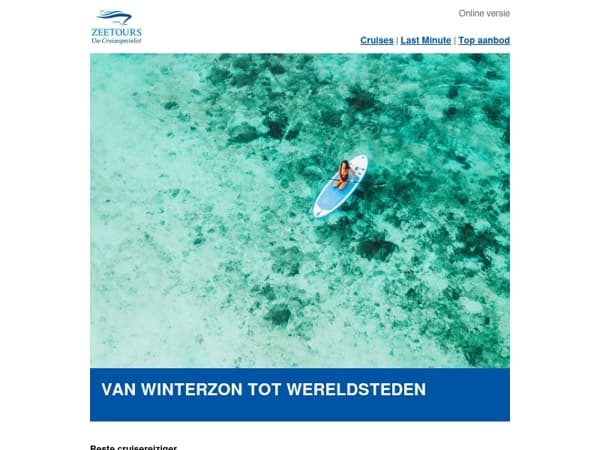Laat de winterkou plaatsmaken voor zon, luxe en avontuur