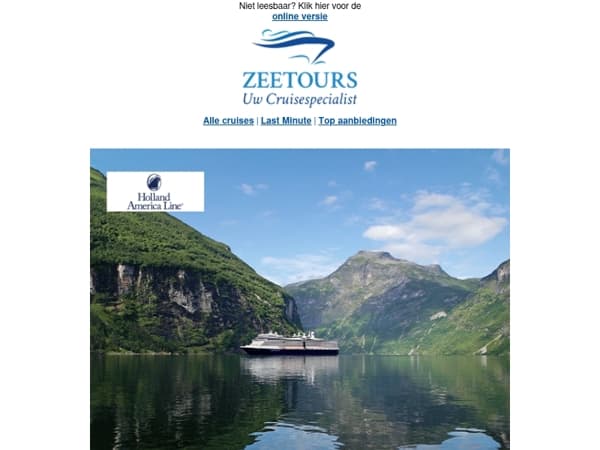 Profiteer nu: Holland America Line ‘Have it All’ inclusief upgrades en extra boordtegoed