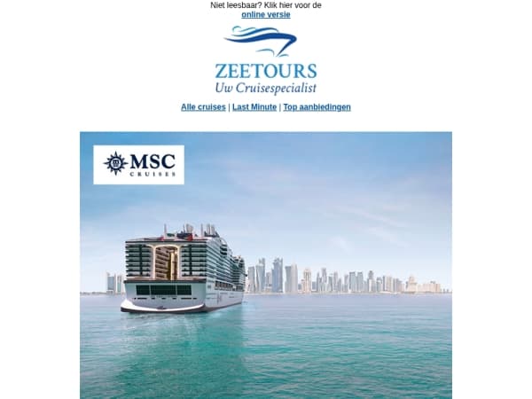 Voelt u de vakantiekriebels al? Tijd om te cruisen met MSC