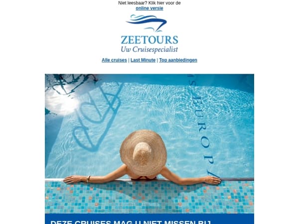 Deze cruises mag u niet missen bij Zeetours