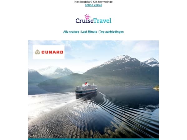 Cunard neemt u mee door Europa